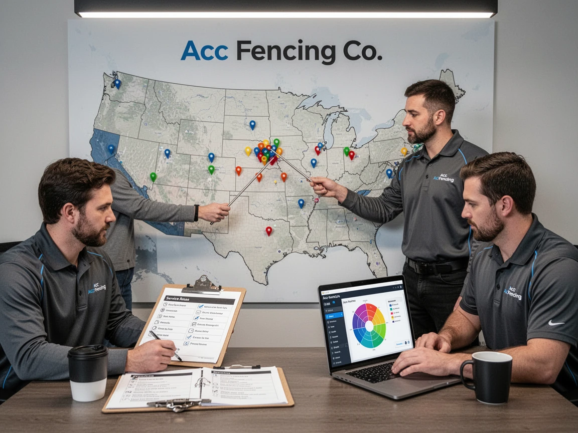 Fencing Service Areas Map
