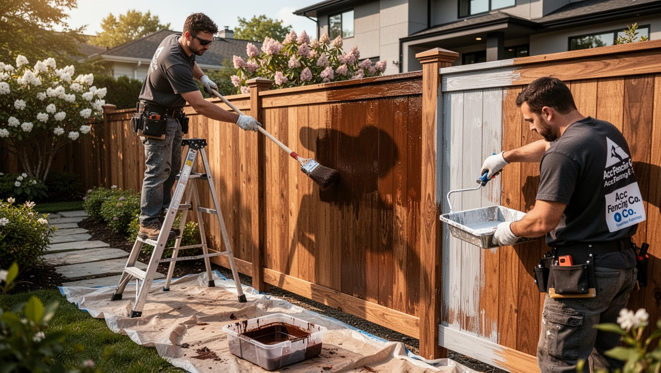 Wood Fence Staining & Painting